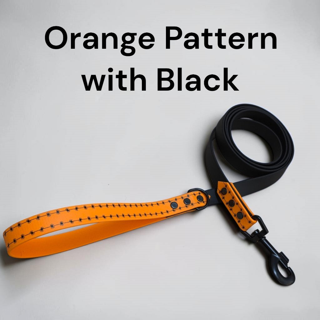 3/4" Wide Patterned Two-Tone BioThane® Leash for Large Dogs