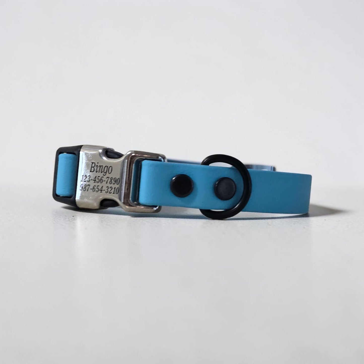 5/8" Wide Personalized Quick-Release BioThane® Dog Collar for Small Dogs